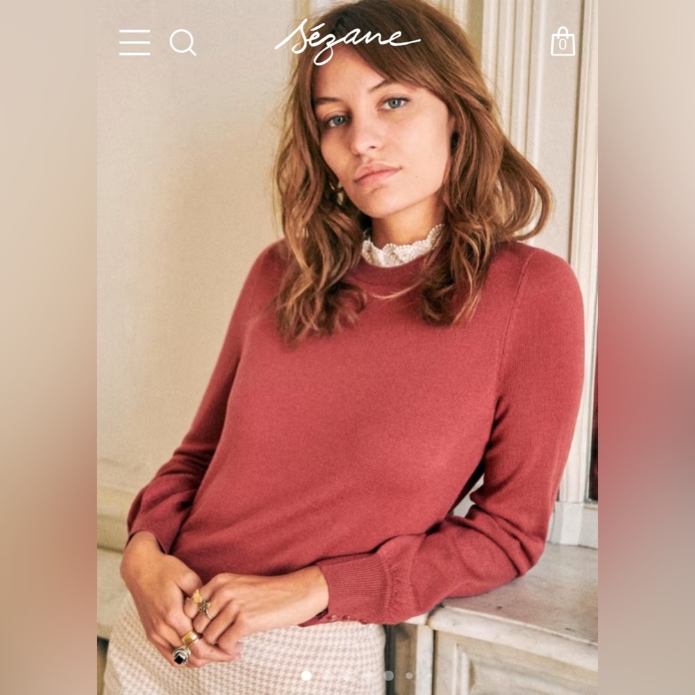 Sezane Pedro Jumper in Rosewood size S